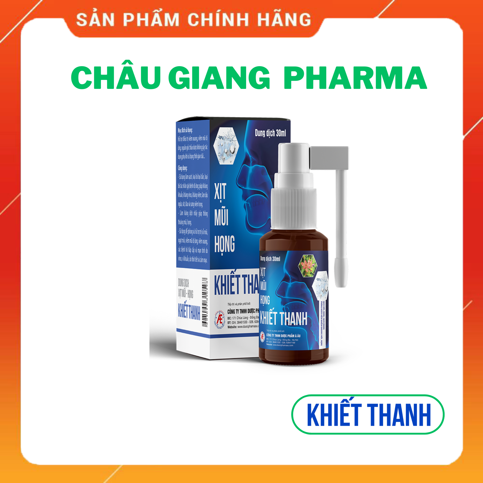 Dung dịch Xịt mũi họng Khiết Thanh